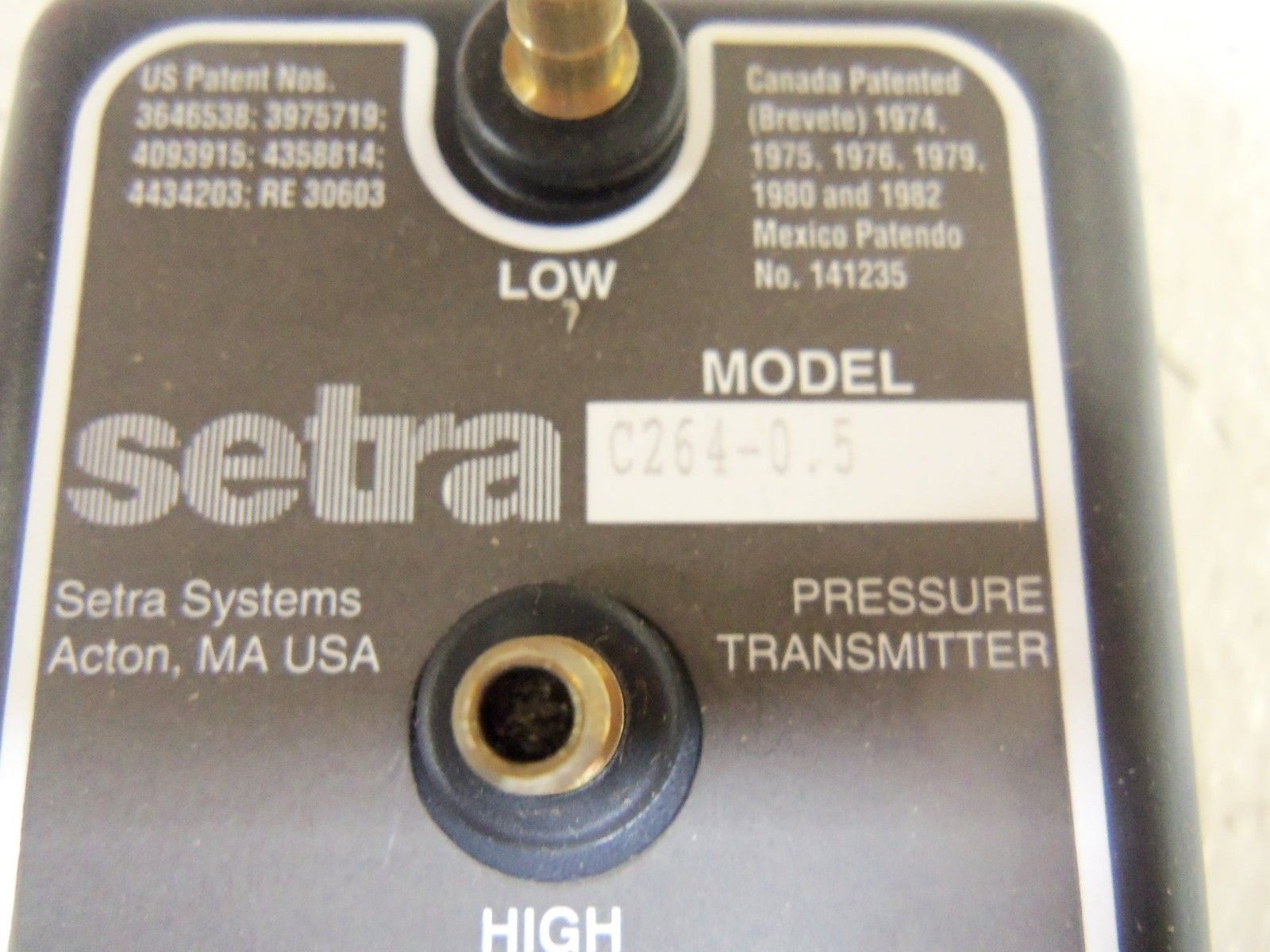 SETRA C264-0.5 PRESSURE TRANSDUCER NSNP