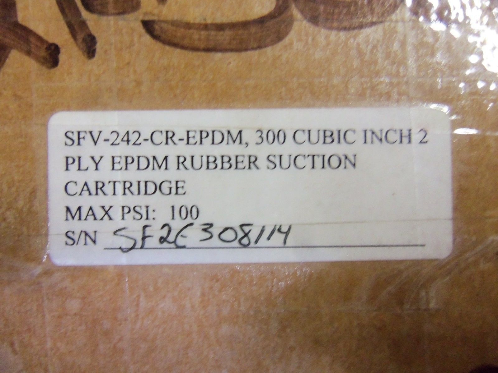 SFV-24-CR-EPDM RUBBER SUCTION UNMP