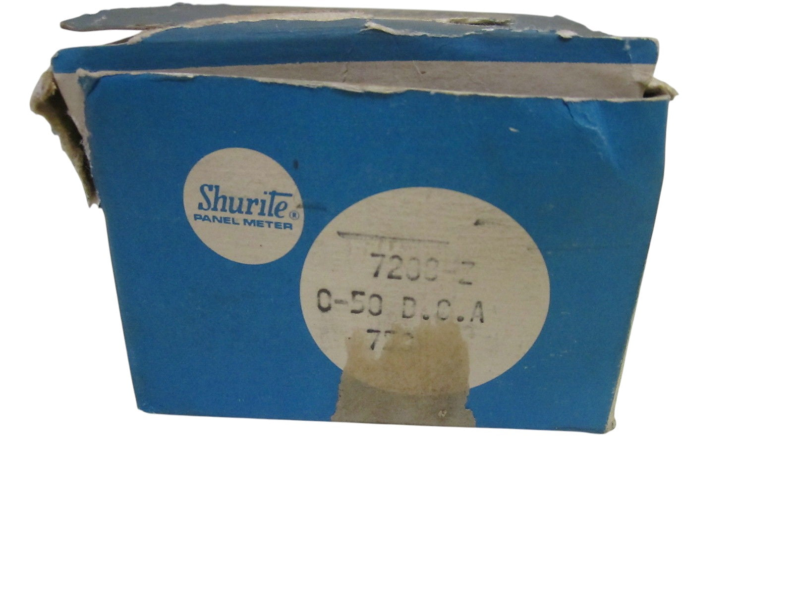 SHURITE 7208-Z PANEL METER 0/50 D.C. AMPERES UNMP