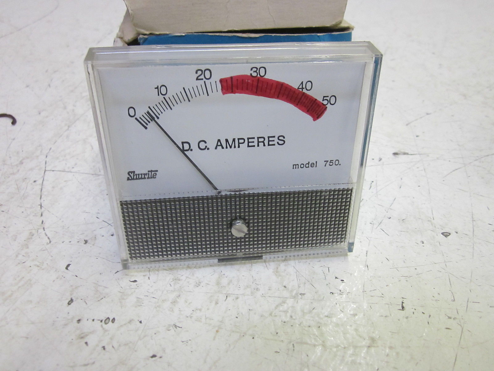 SHURITE 7208-Z PANEL METER 0/50 D.C. AMPERES UNMP