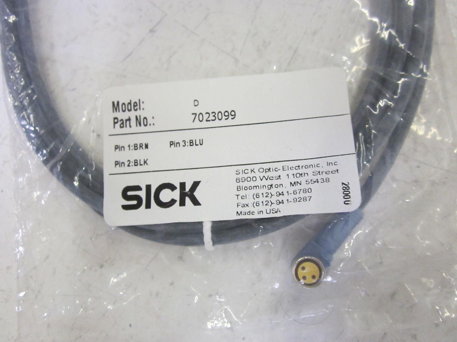 SICK 7023099 SENSOR CABLE NSMP