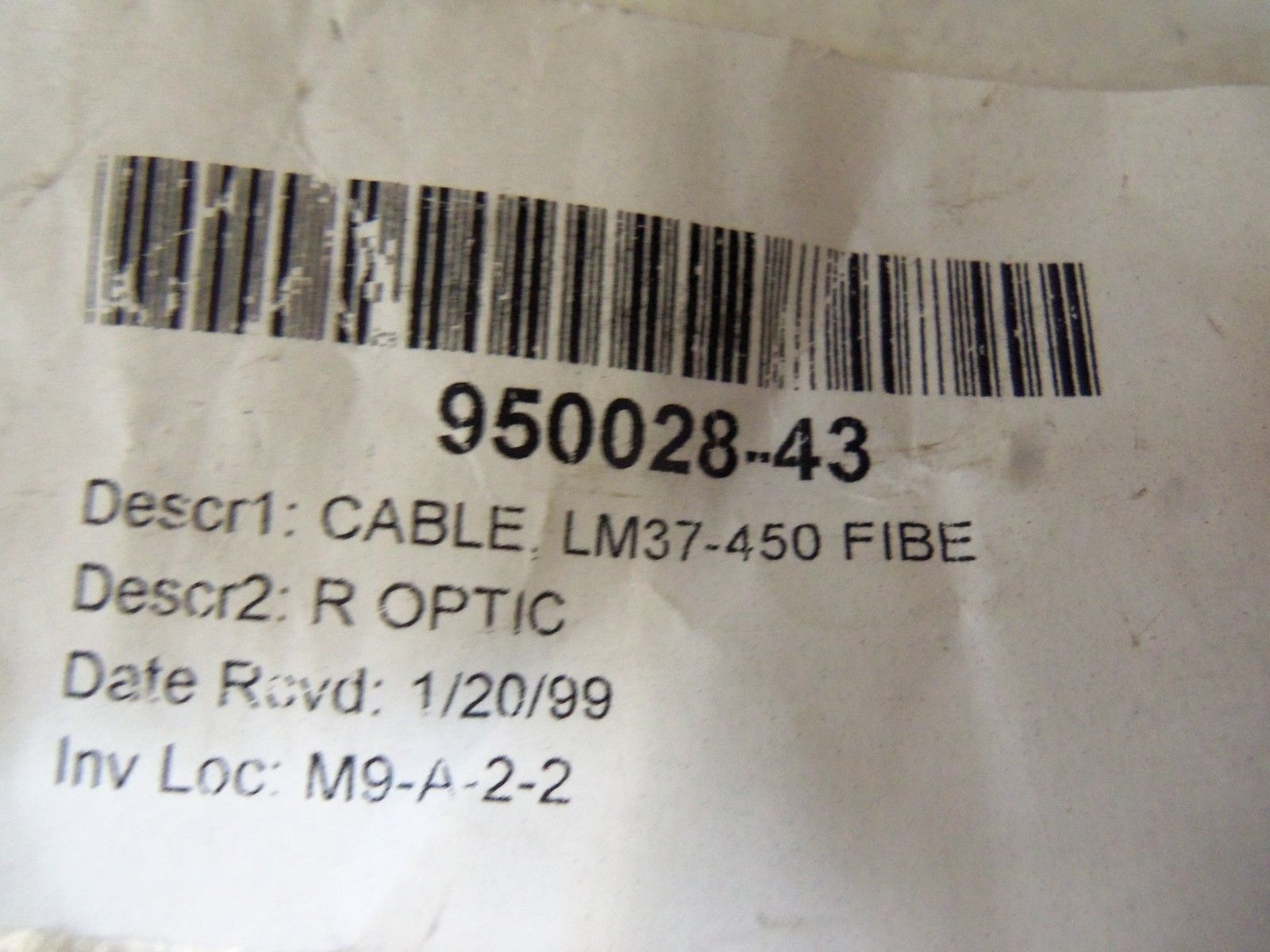 SICK CABLE LM37-450/98 FIBER OPTIC  *NEW IN BAG*