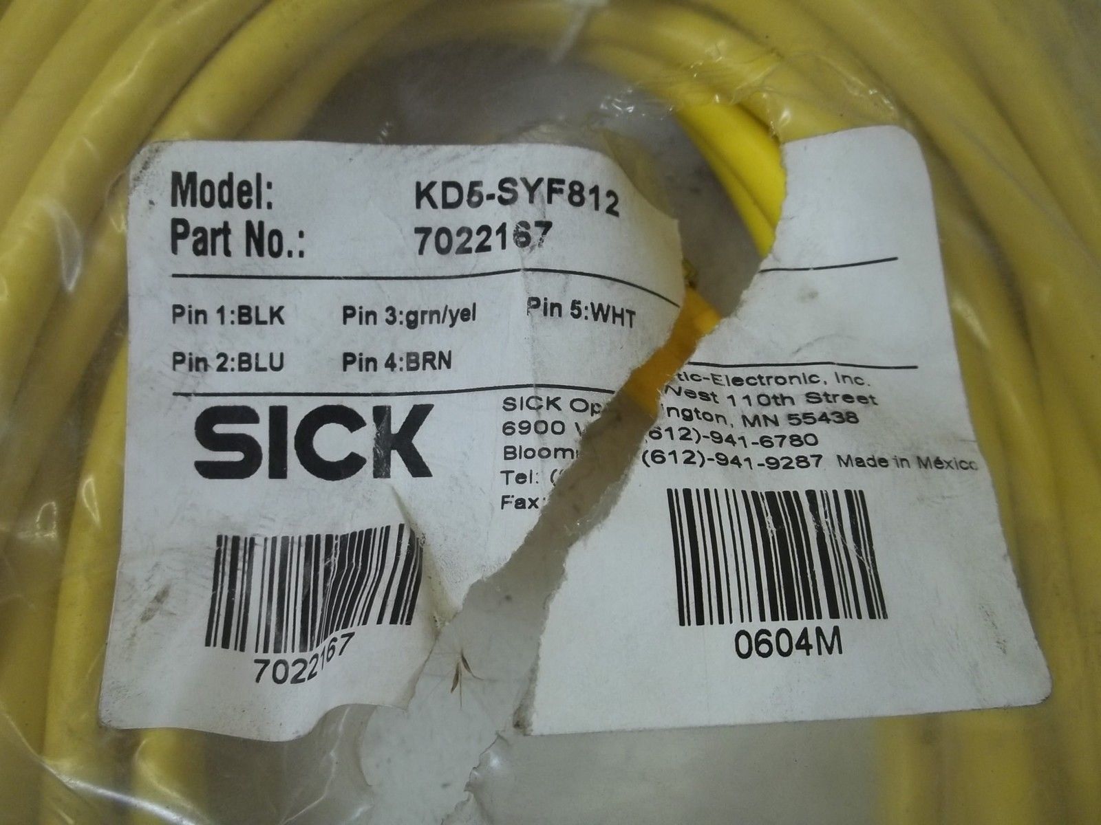 SICK KD5-SYF812 CABLE UNMP