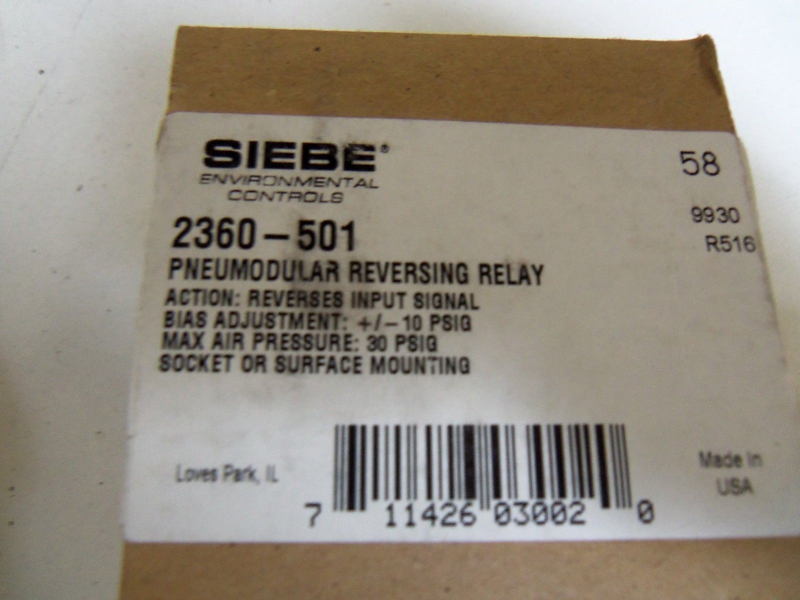 SIEBE 2360-501 NSMP