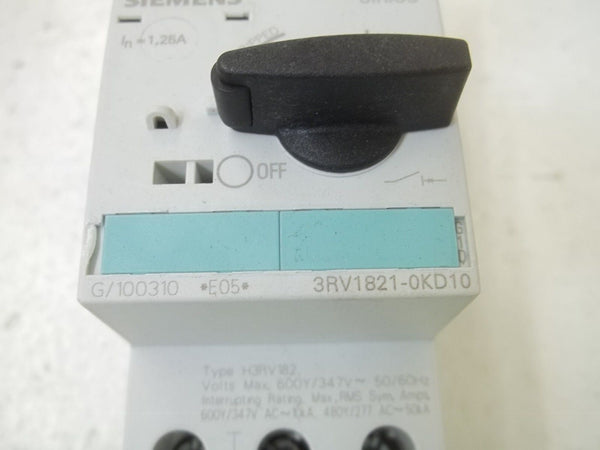 SIEMENS 3RV1821-0KD10 CIRCUIT BREAKER UNMP