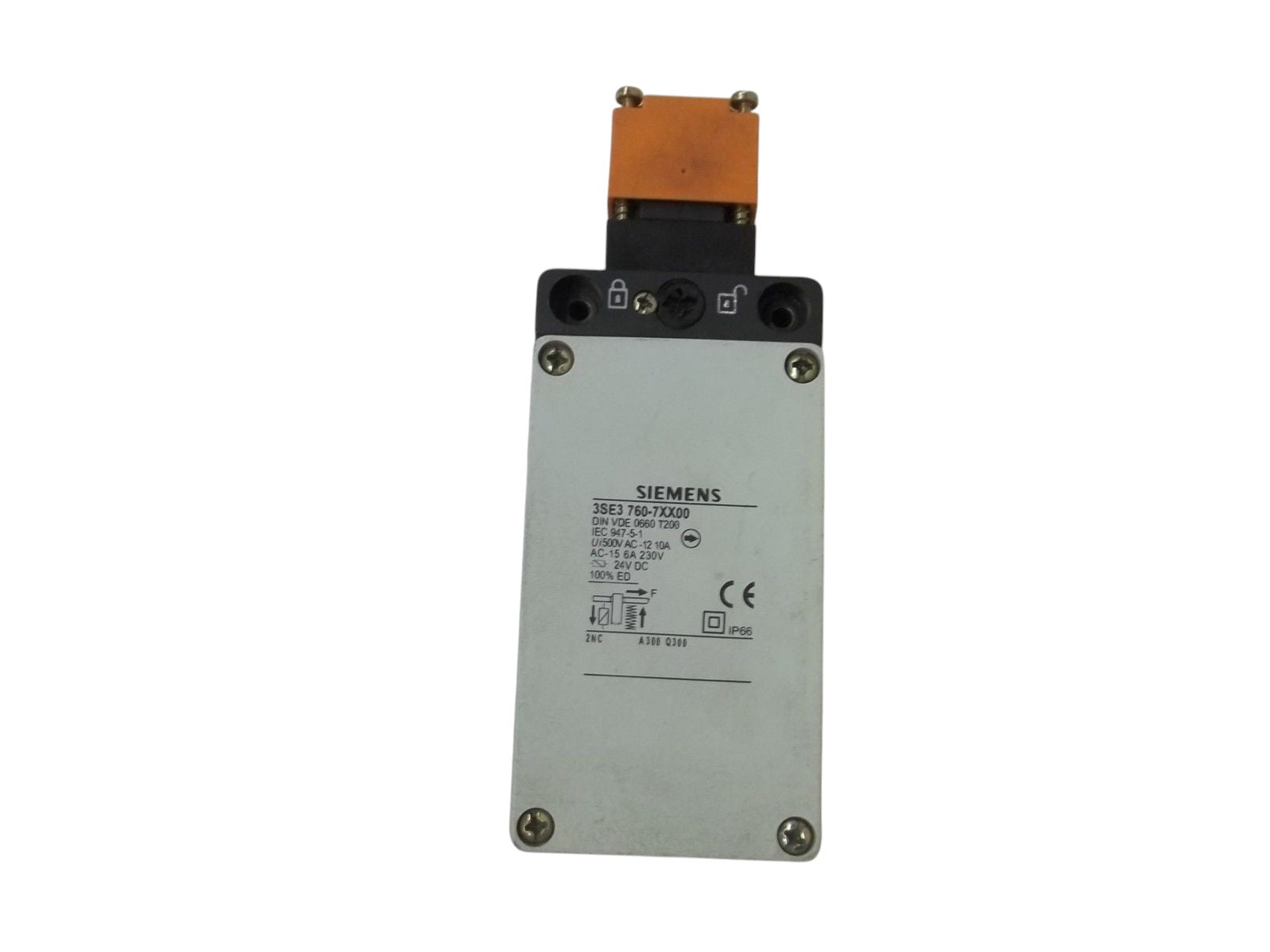 SIEMENS 3SE3760-7XX00 POSITION SWITCH WITH INTERLOCK UNMP