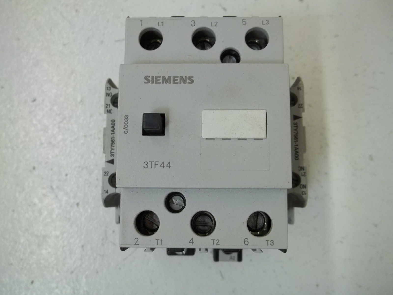 SIEMENS 3TF4422-OA WITH 3TY7561-1AA00(2) CONTACTOR 120V UNMP
