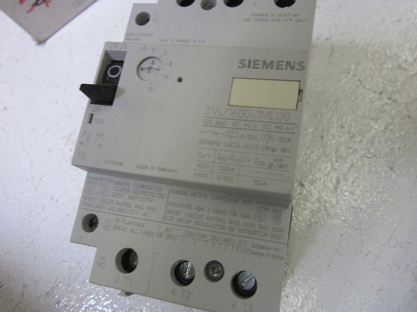 SIEMENS 3VU1600-1ML00 CIRCUIT BREAKER UNMP