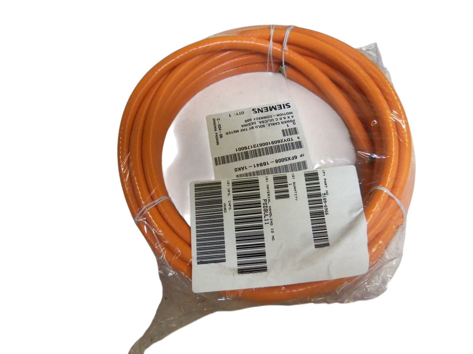 SIEMENS 6FX5008-1BB41-1AK0 POWER CABLE NSMP