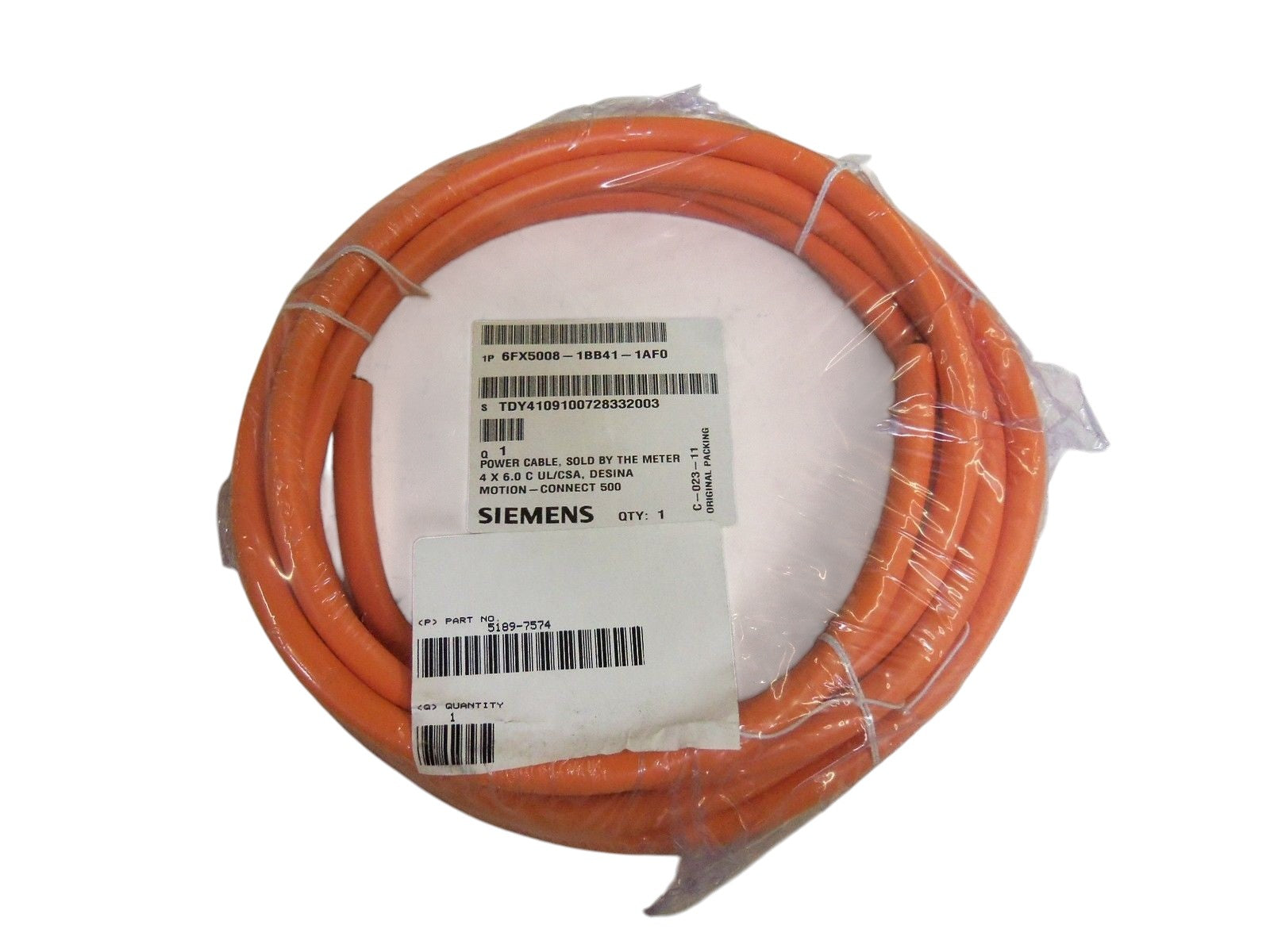 SIEMENS 6FX5008-1BB41-1AF0 POWER CABLE NSMP