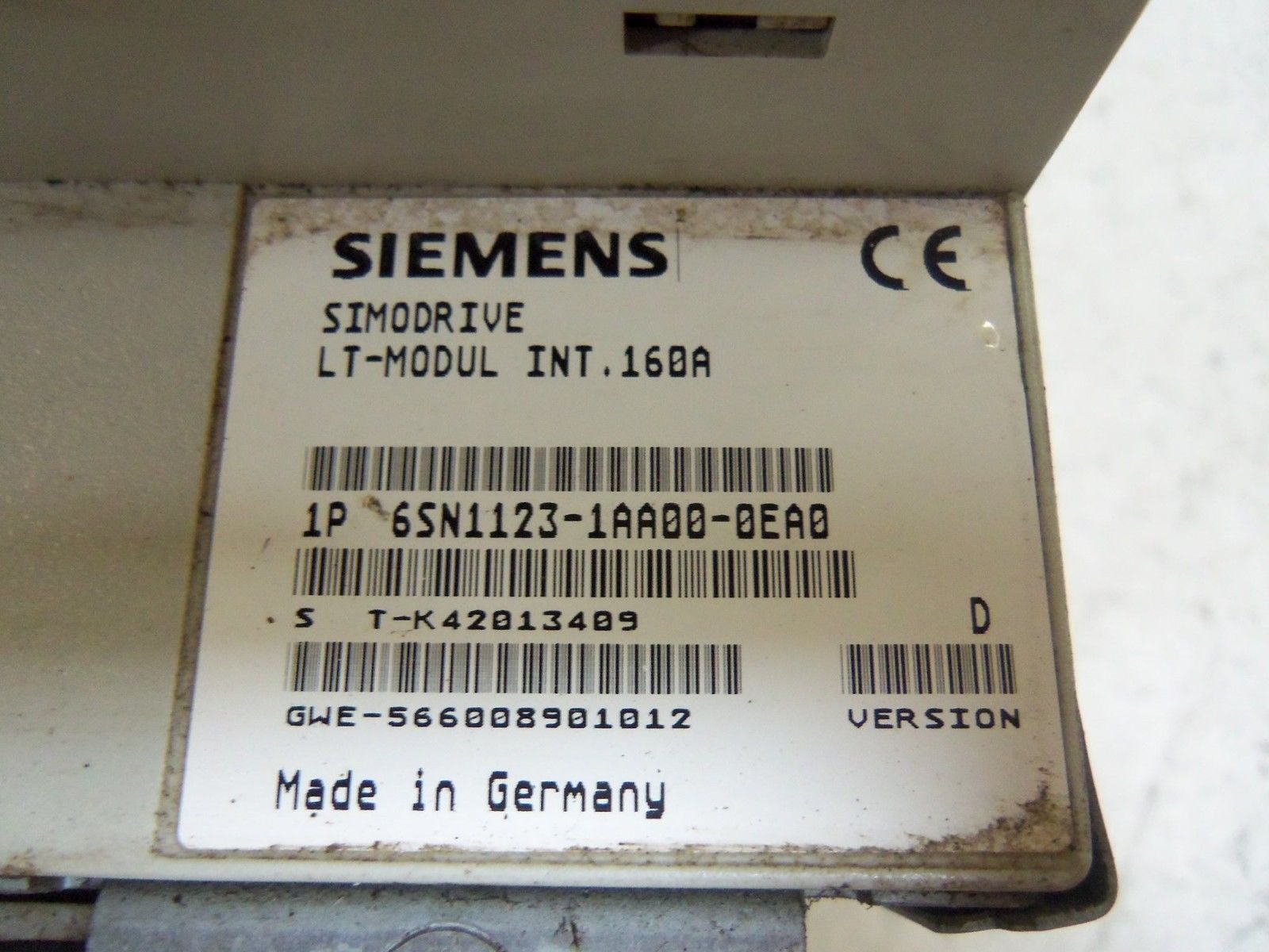 SIEMENS 6SN1123-1AA00-0EA0 POWER MODULE UNMP