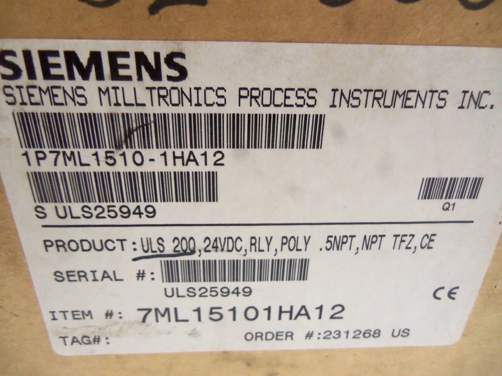 SIEMENS 7ML15101HA12 NSMP