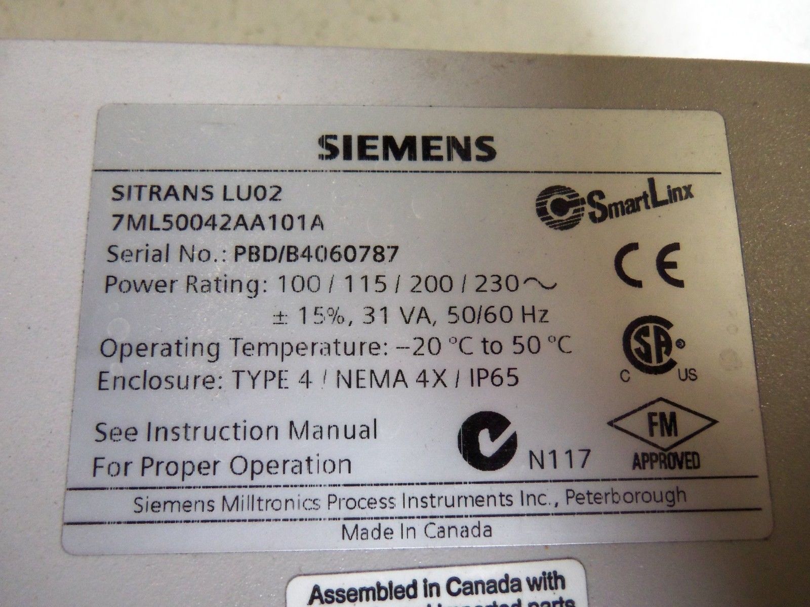 SIEMENS 7ML50042AA101A UNMP