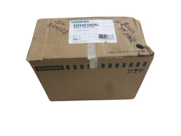 SIEMENS ED43S100AL CIRCUIT BREAKER NSMP