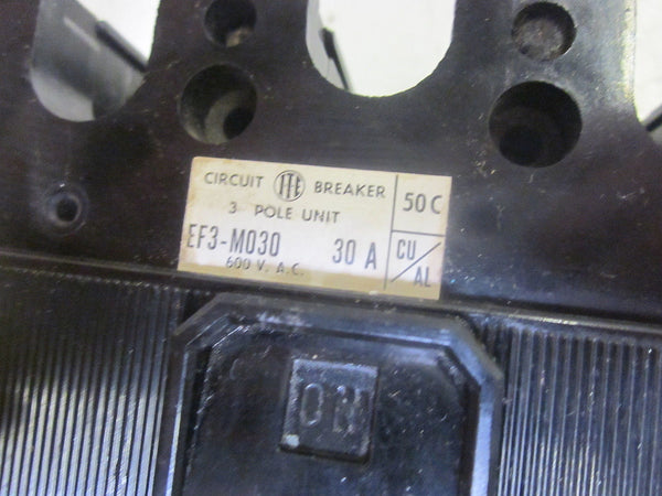 SIEMENS EF3-M030 CIRCUIT BREAKER 30A 3P 600VAC UNMP