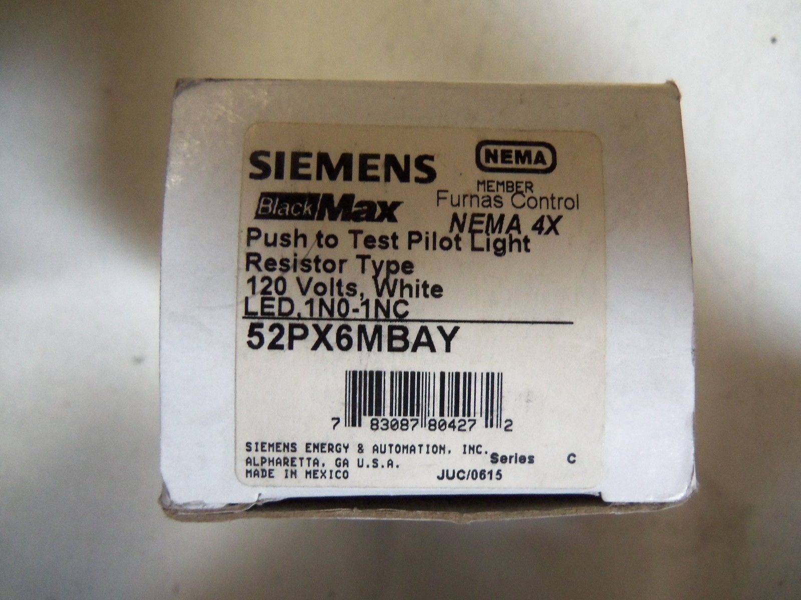 SIEMENS PUSH TO TEST PILOT LIGHT 52PX6MBAY *NEW IN BOX*