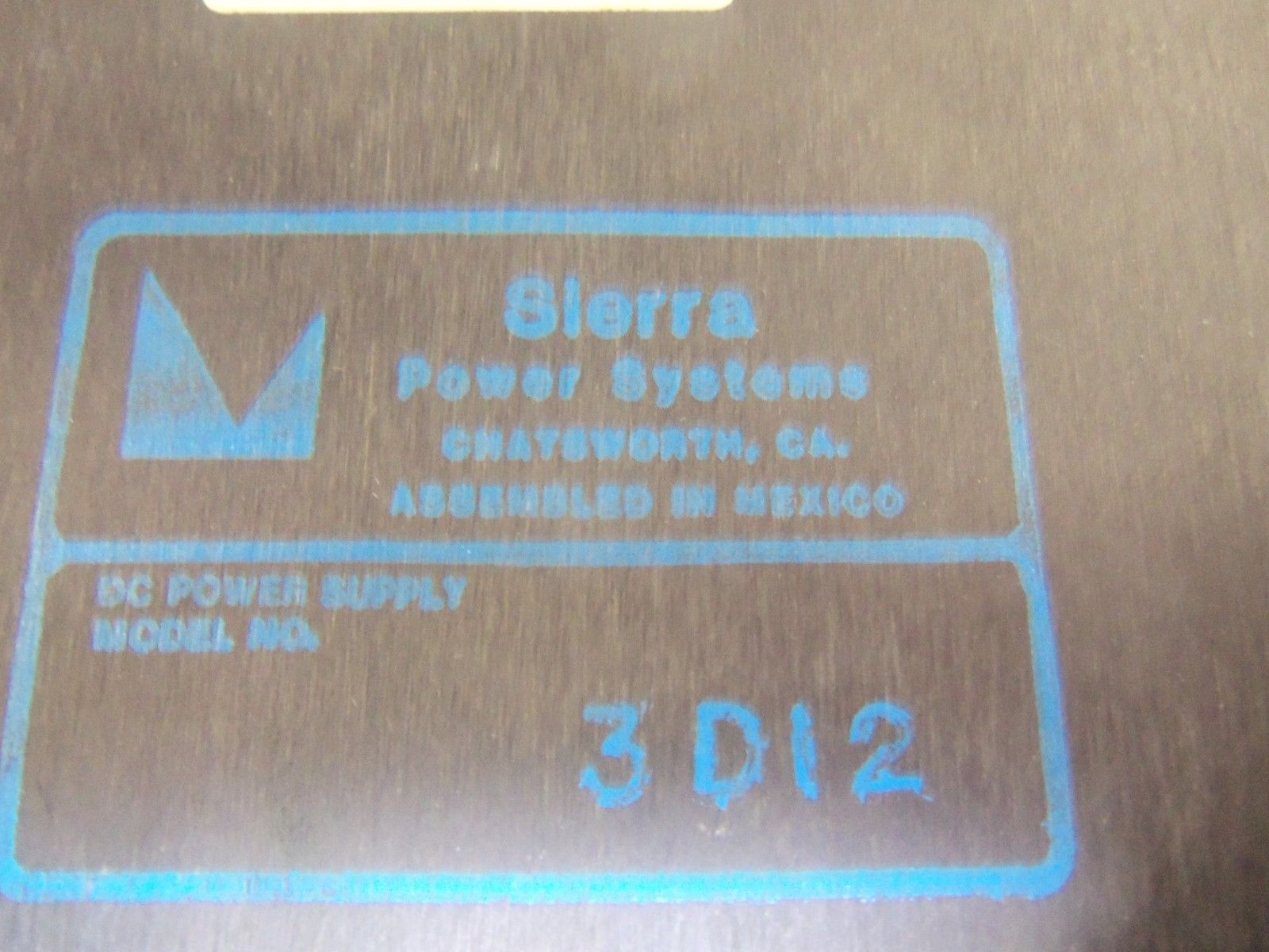 SIERRA 3D12 POWER SUPPLY UNMP
