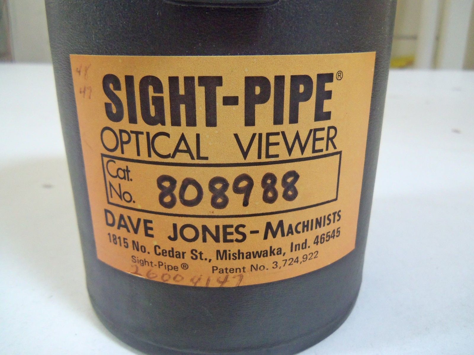 SIGHT-PIPE OPTICAL VIEWER 808988  DAVE JONES-MACHINISTS *NEW IN BOX*