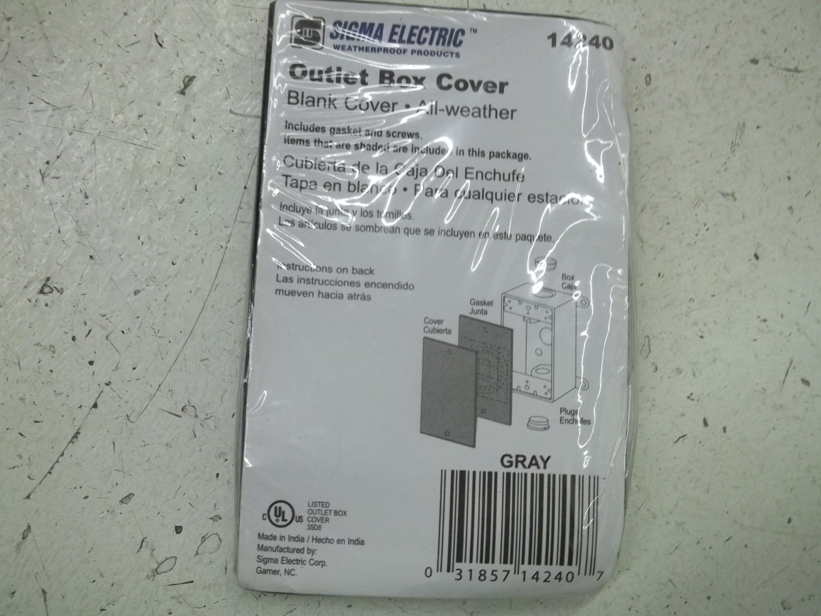 SIGMA 14240 OUTLET BOX COVER NSMP