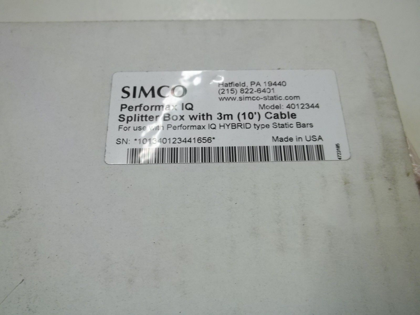 SIMCO 4012344 SPLITTER BOX WITH 3M(10') CABLE NSMP