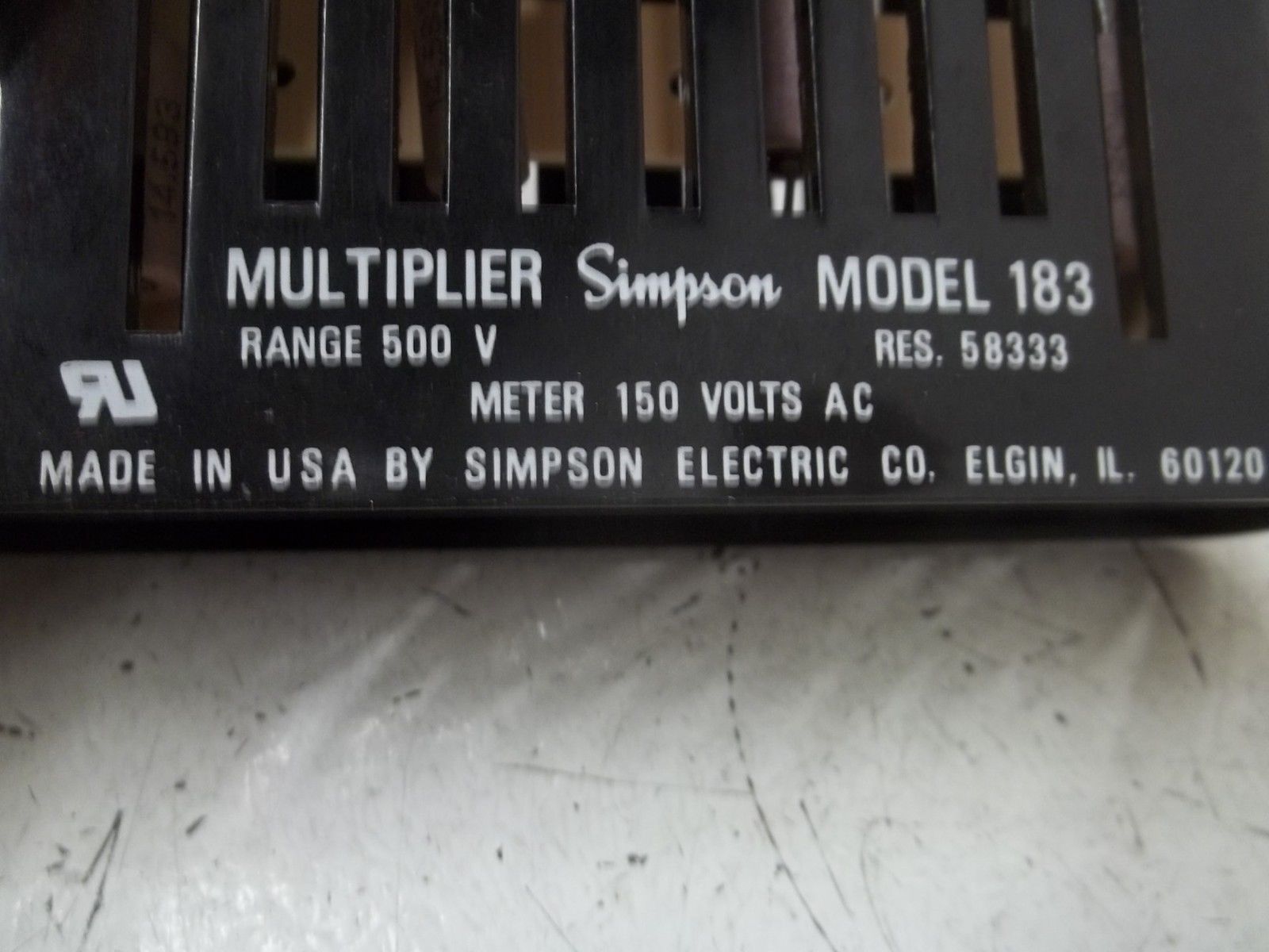 SIMPSON 08562 MODEL 183  NSMP