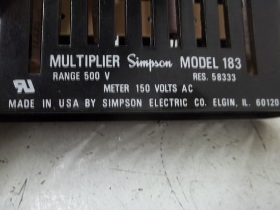 SIMPSON 08562 MODEL 183  NSMP