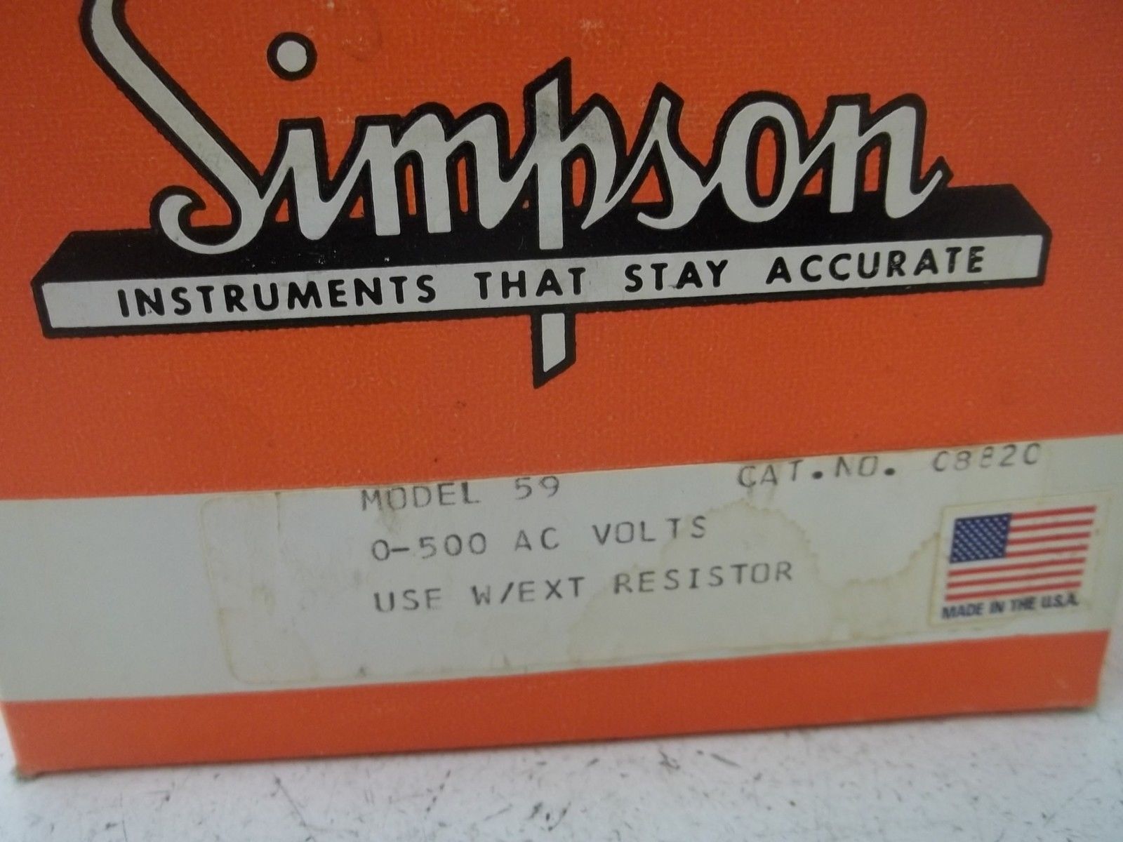 SIMPSON 59 08820 0-500V NSMP