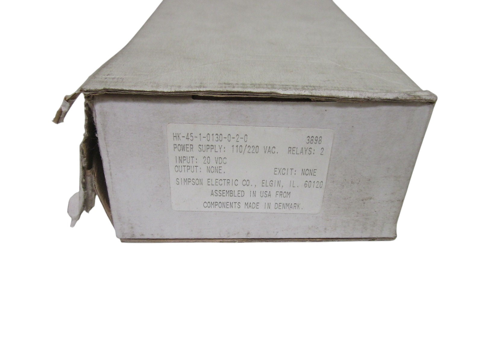 SIMPSON HK-45-1-0130-0-2-0 TEMPERATURE CONTROLLER 110/220VAC UNMP