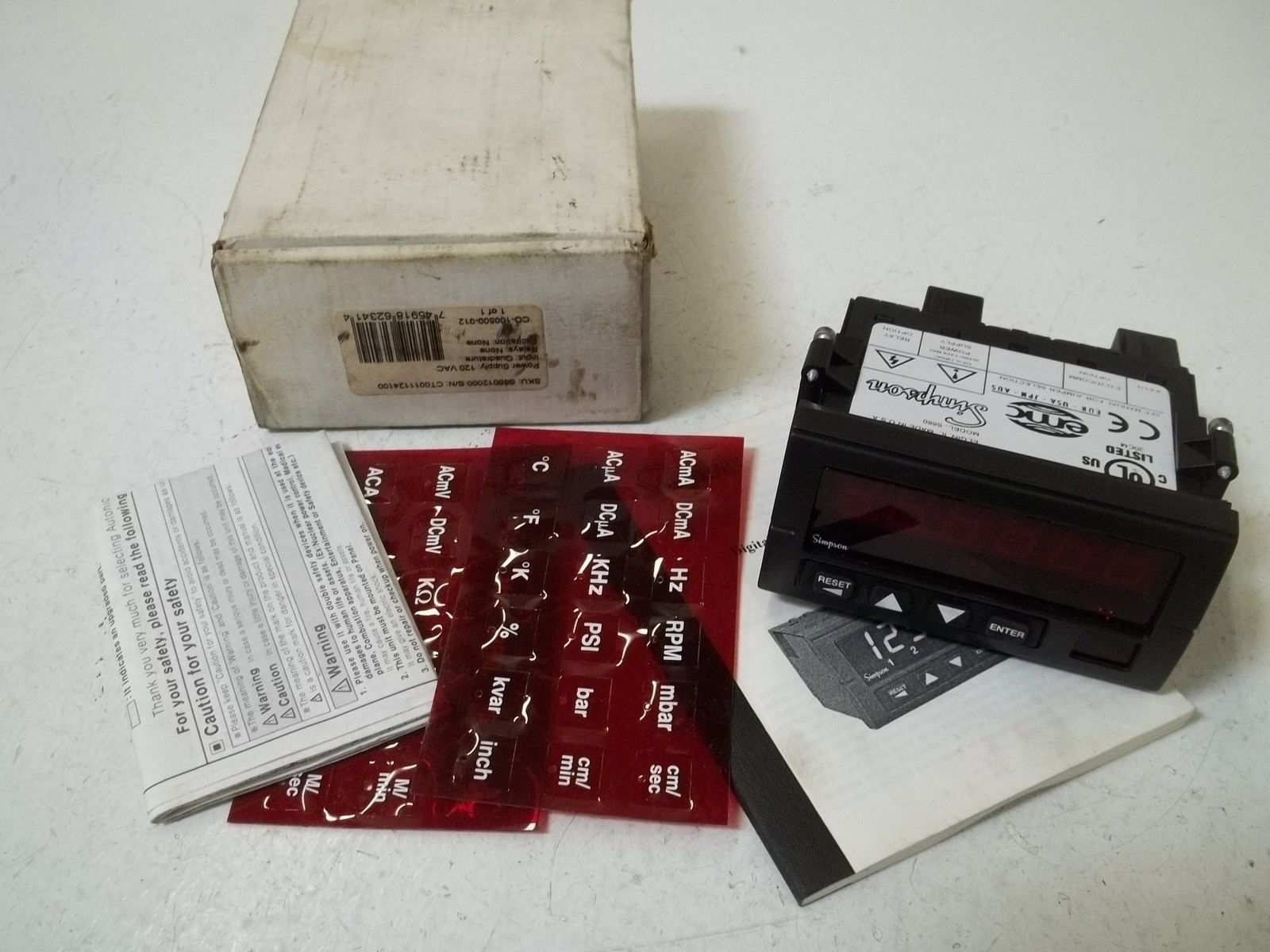 SIMPSON S66012000 POWER SUPPLY 120VAC *NEW IN BOX*