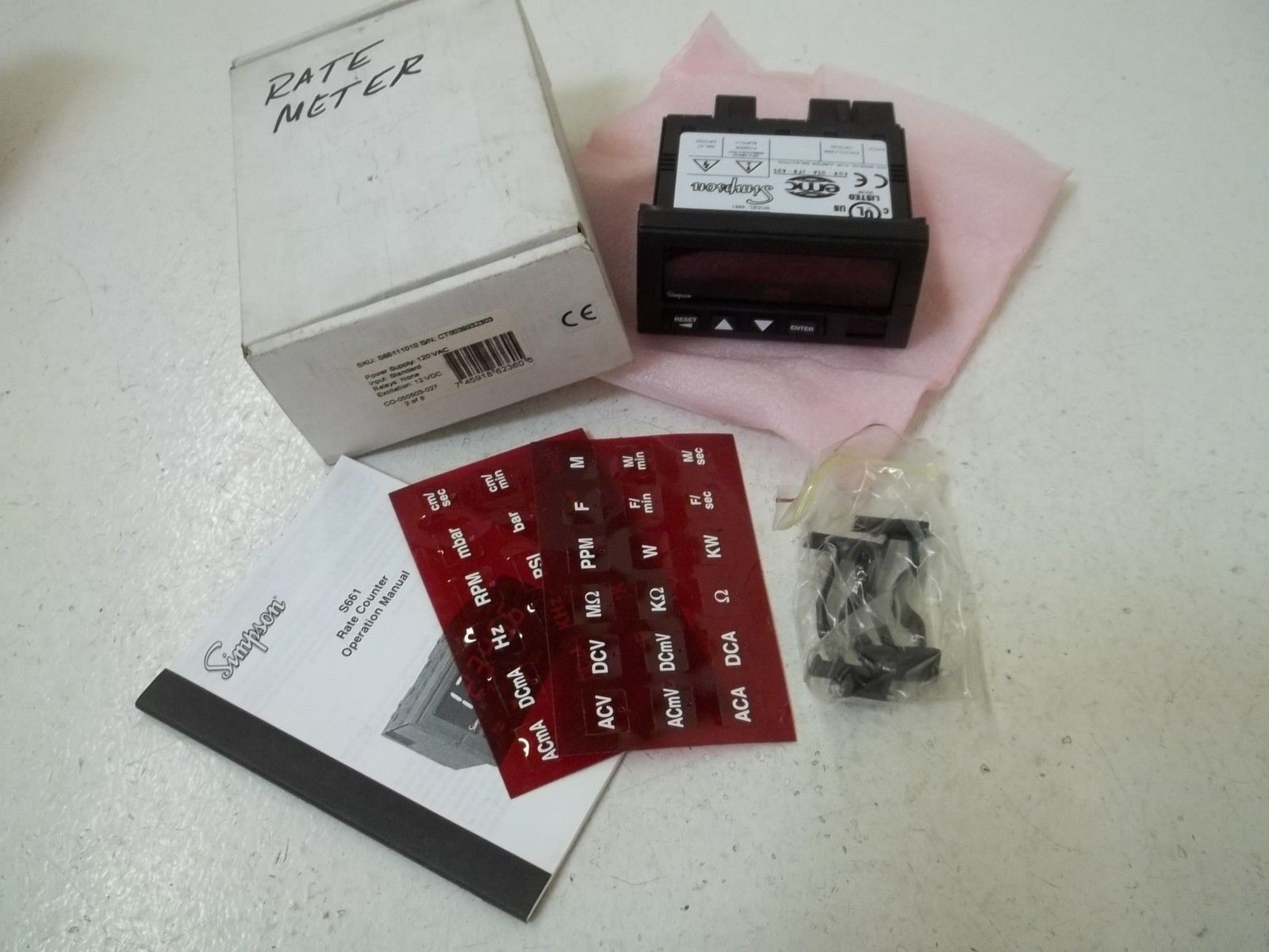 SIMPSON S66111010 PRESET RATE COUNTER  120VAC NSMP