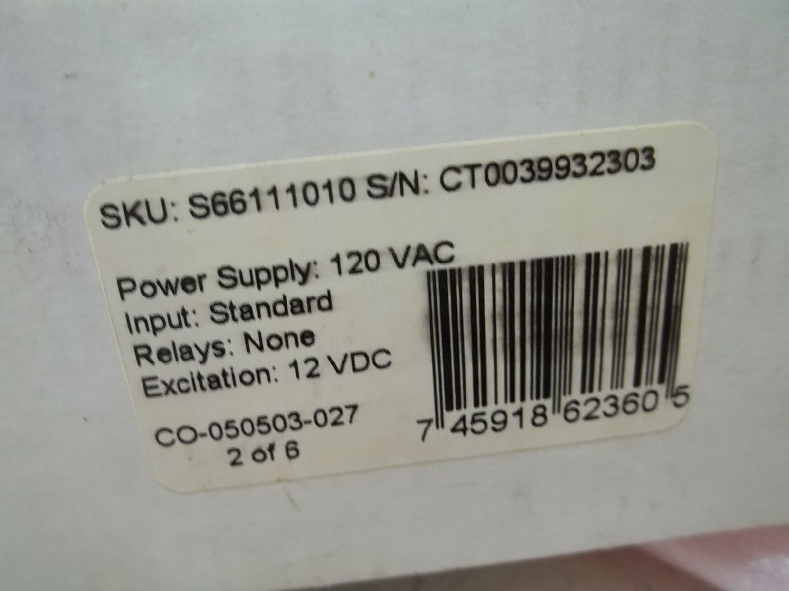 SIMPSON S66111010 PRESET RATE COUNTER  120VAC NSMP