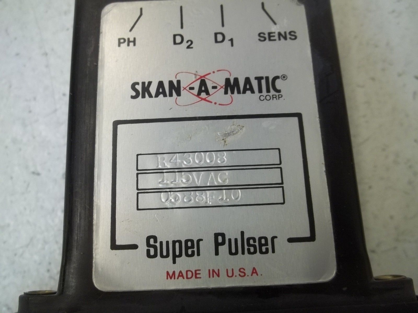 SKAN-A-MATIC R43008 SENSOR  RELAY 115VAC UNMP