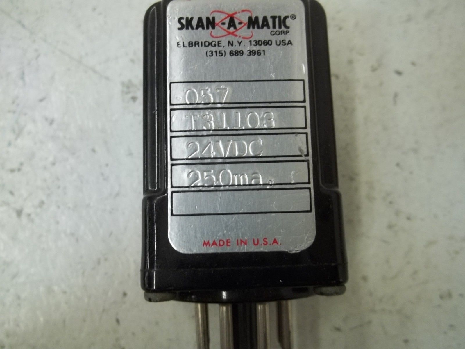 SKAN-A-MATIC T31103 RELAY 24VDC UNMP
