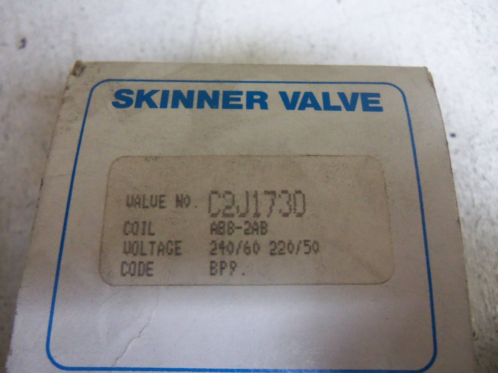 SKINNER VALVE C2J1730 NSMP