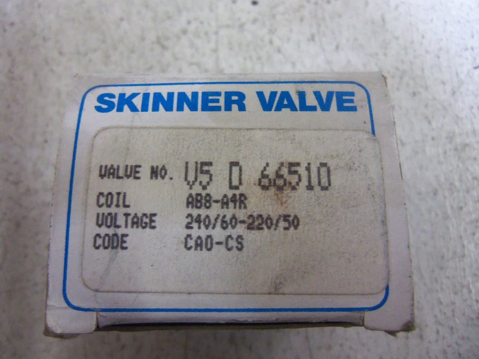 SKINNER VALVE V5D66510 NSMP