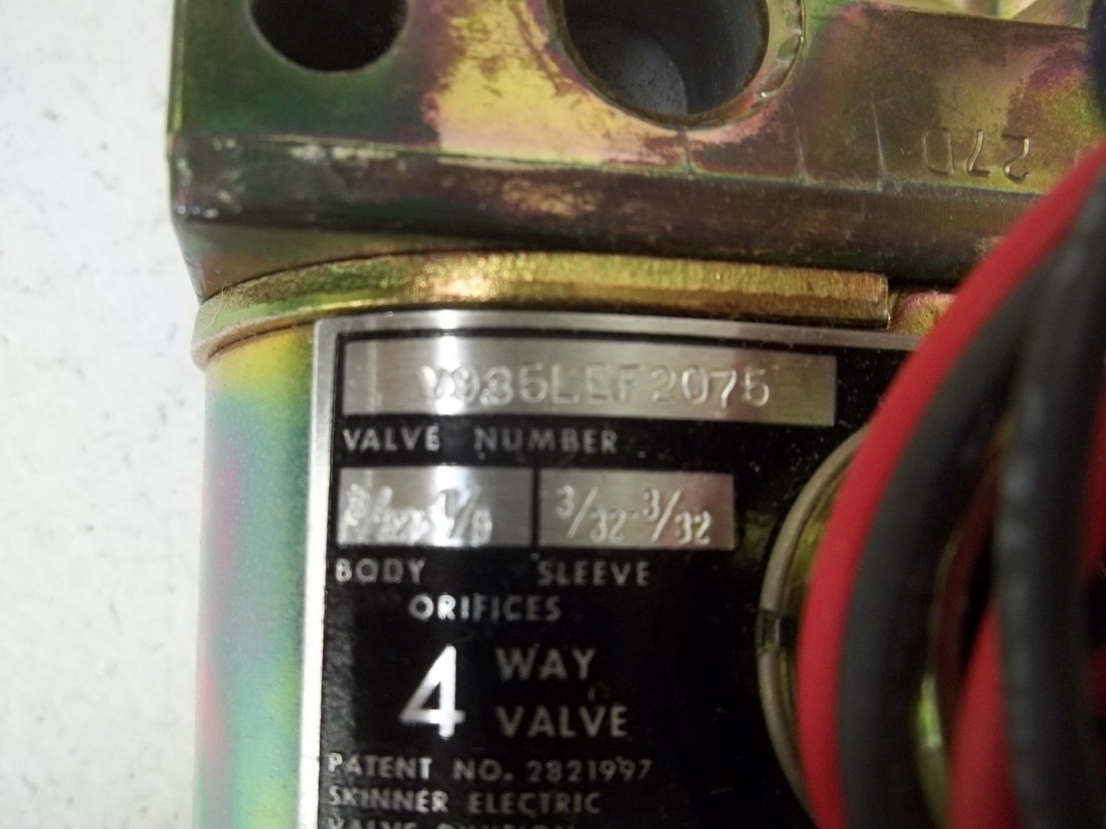 SKINNER VALVE V935LEF2075 SOLENOID VALVE 24V NSMP