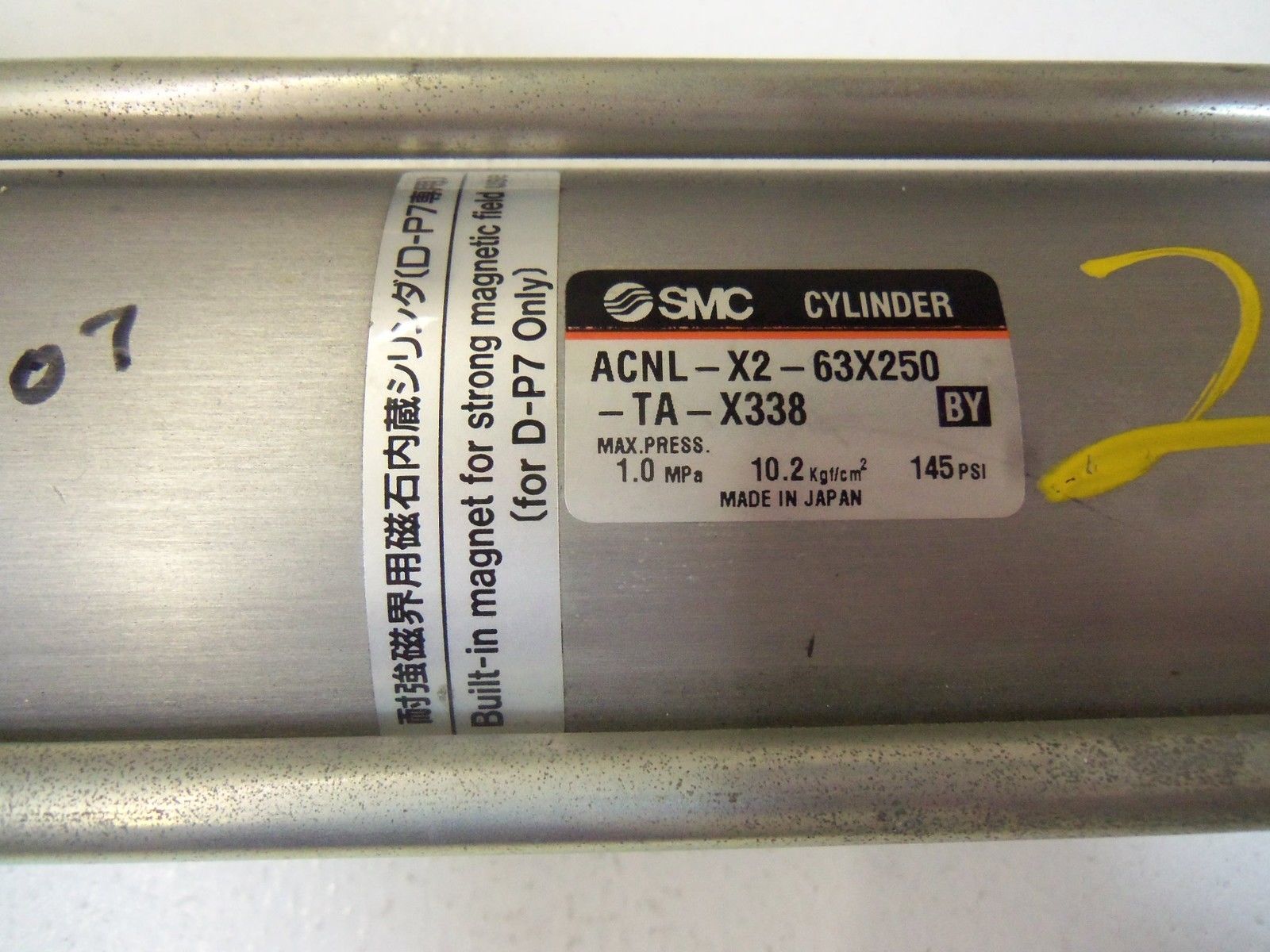 SMC AIR CYLINDER ACNL-X2-63X250-TA-X338 UNMP