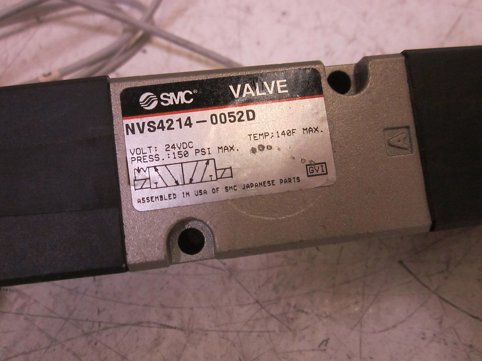 SMC NVS4214-0052D VALVE 24VDC 150PSI *USED*
