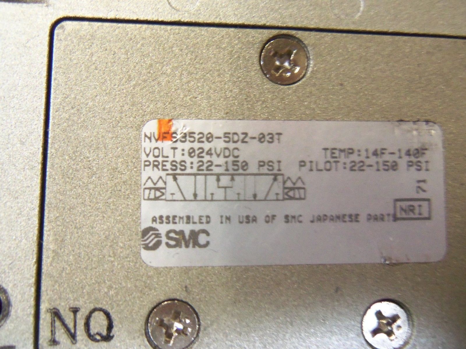 SMC VALVE NVFS3520-5DZ-03T UNMP