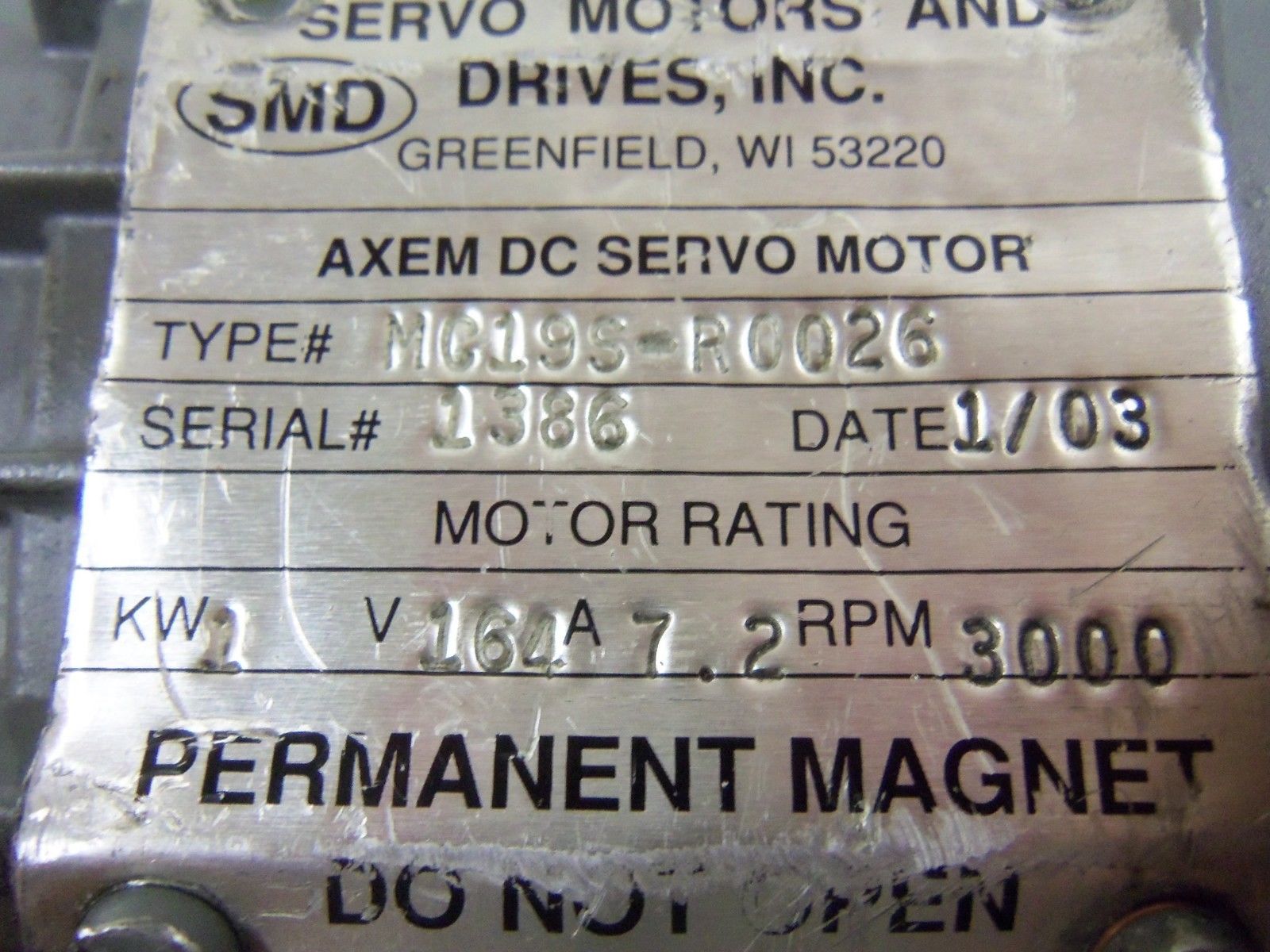 SMD MC19S-R0026 MOTOR UNMP