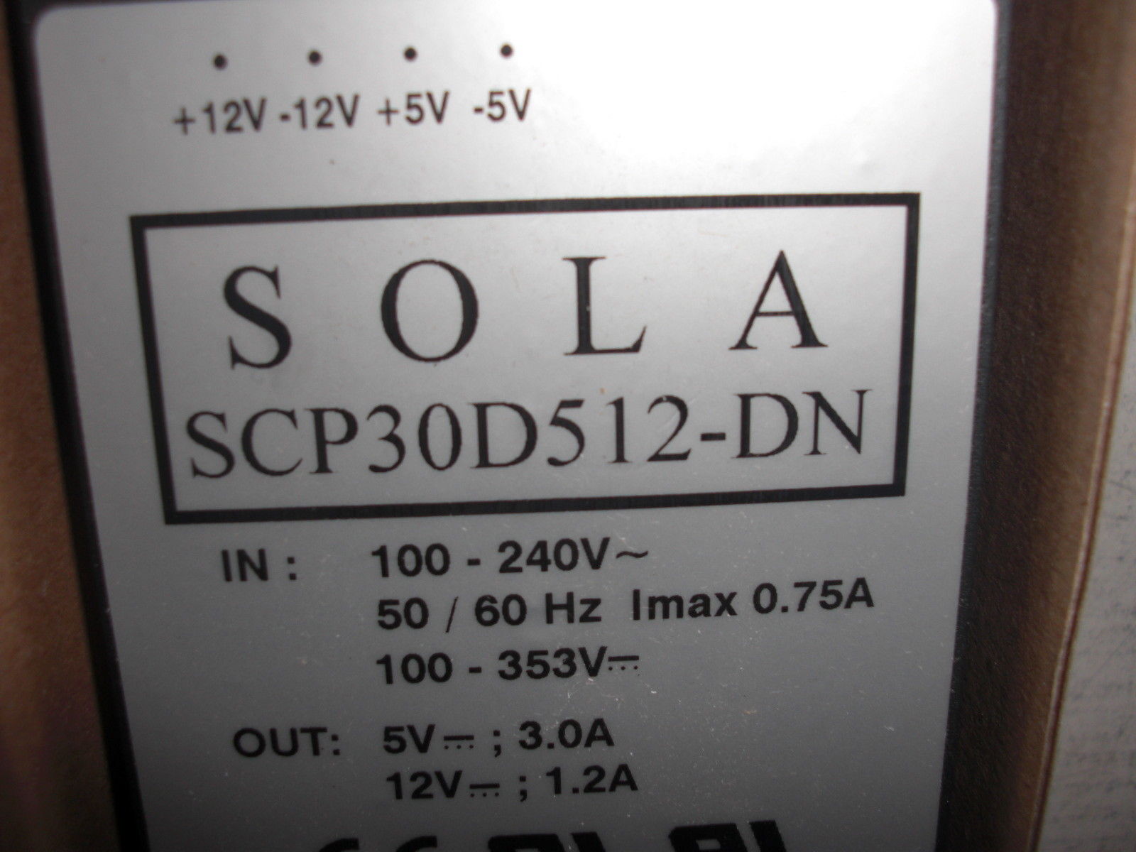 SOLA SCP30D512-DN POWER SUPPLY *NEW IN BOX*