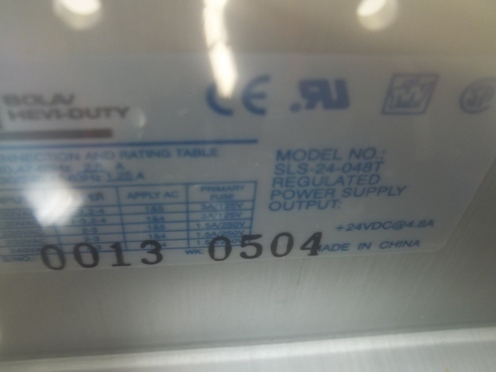 SOLA SLS-24-048T POWER SUPPLY  NSMP