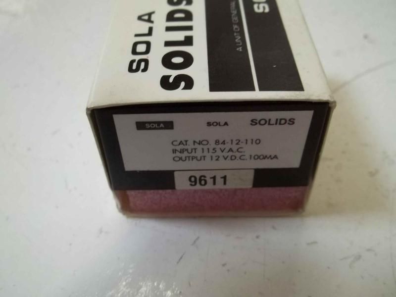 SOLA 84-12-110 POWER SUPPLY 12VDC/115VAC  NSMP