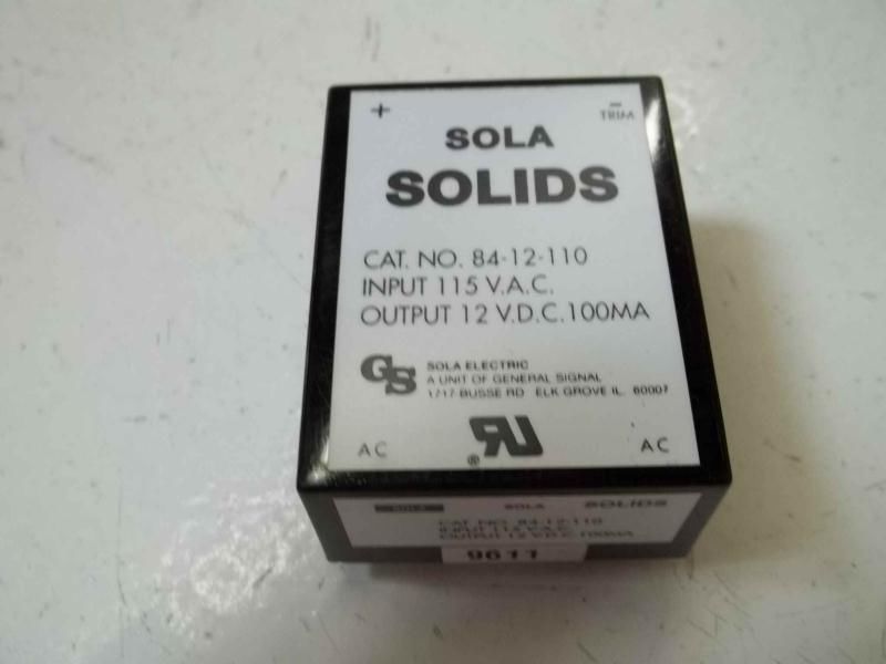 SOLA 84-12-110 POWER SUPPLY 12VDC/115VAC  NSMP