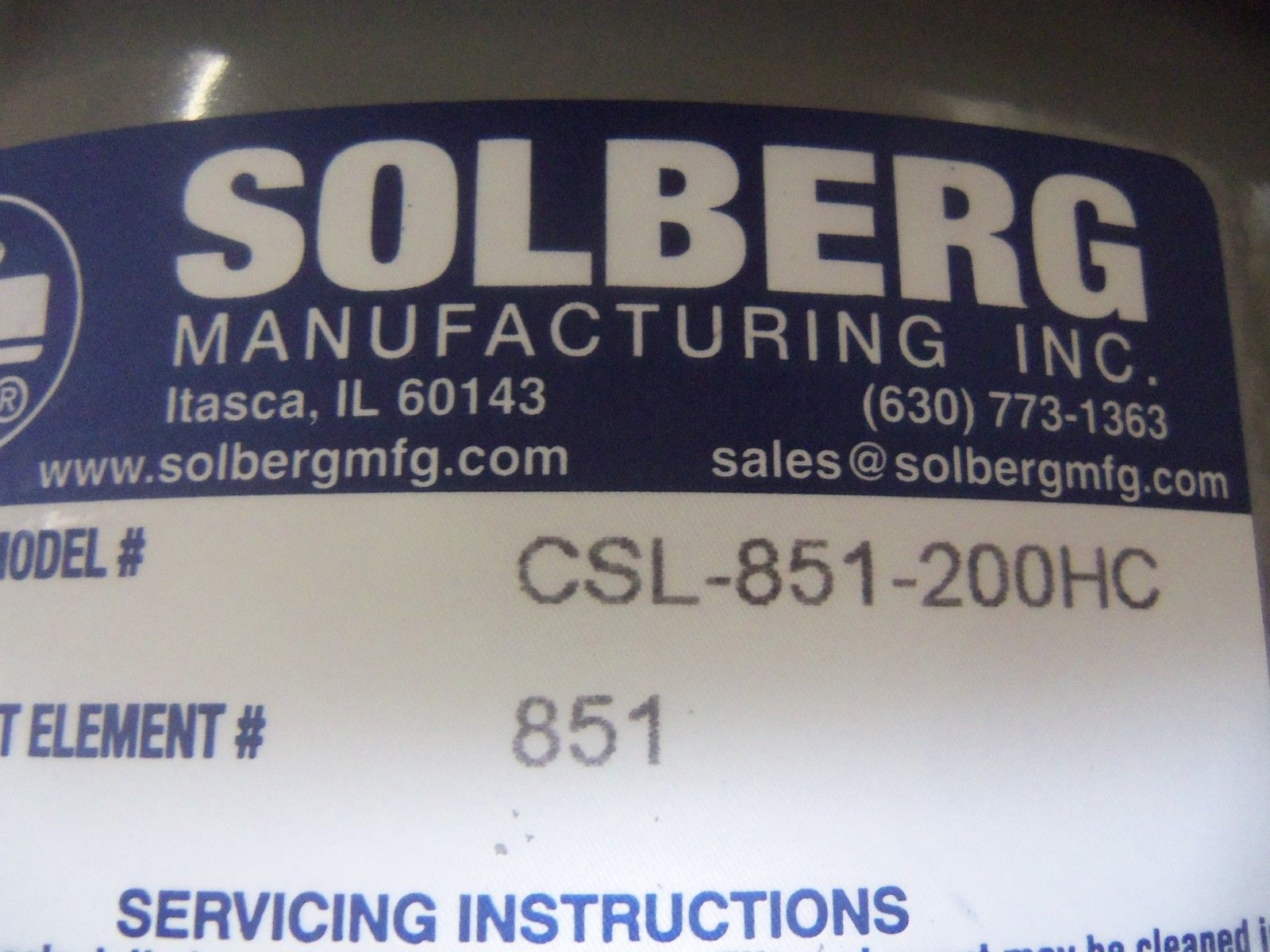 SOLBERG CSL-851-200HC NSMP