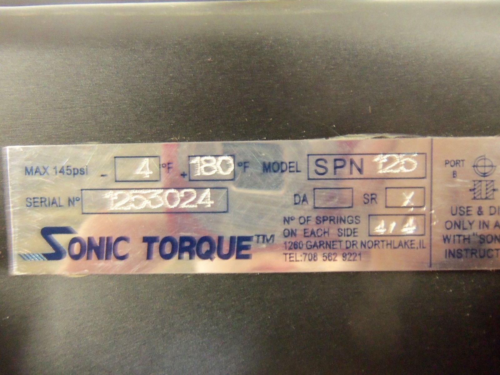 SONIC TORQUE SPN125 ACTUATOR UNMP