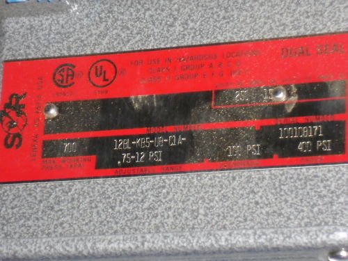 SOR 12BL-KB5-U8-C1A PRESSURE SWITCH *NEW*