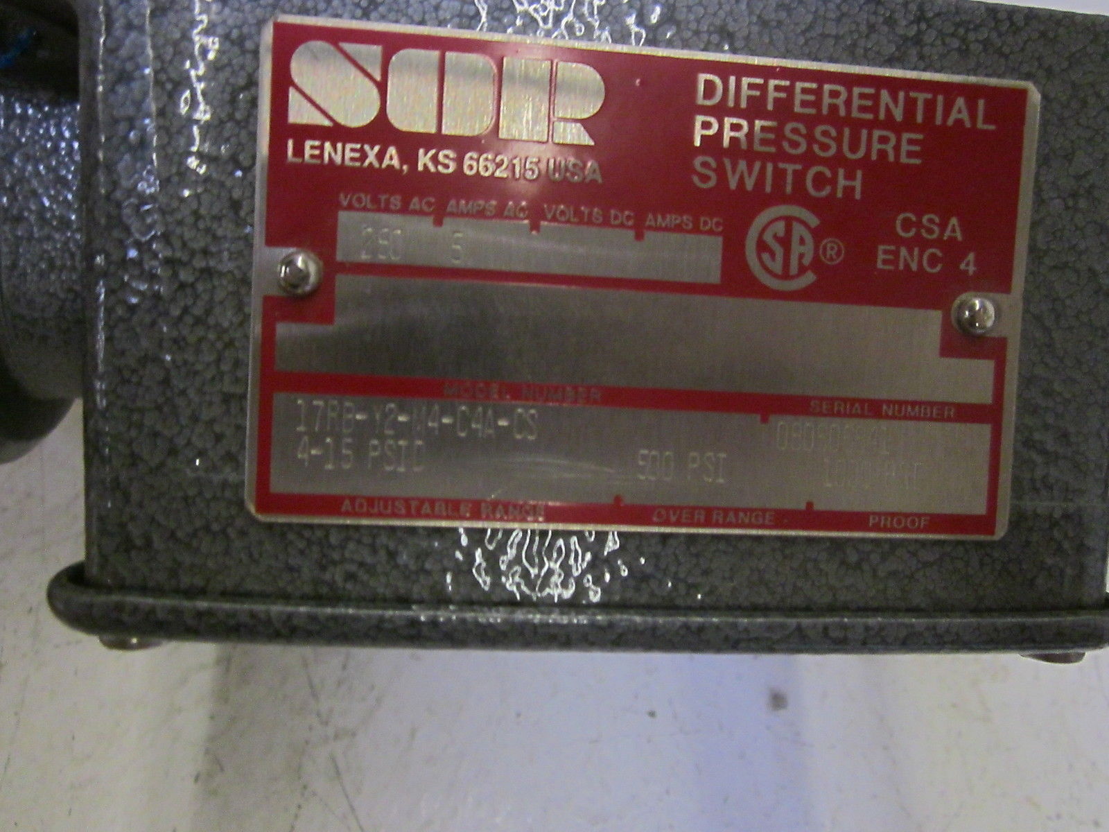 SOR 17RB-Y2-M4-C4A-CS 250V NSNP