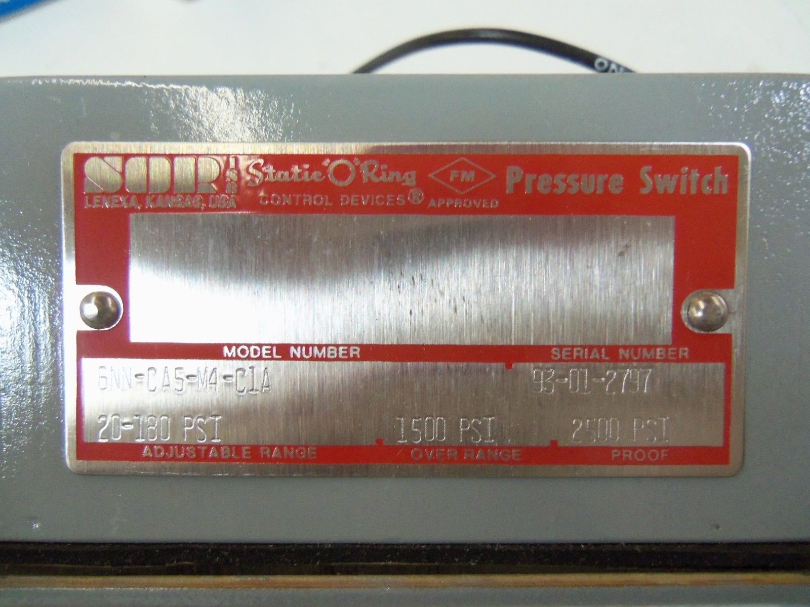 SOR PRESSURE SWITCH 6NN-CA5-M4-C1A NSNP