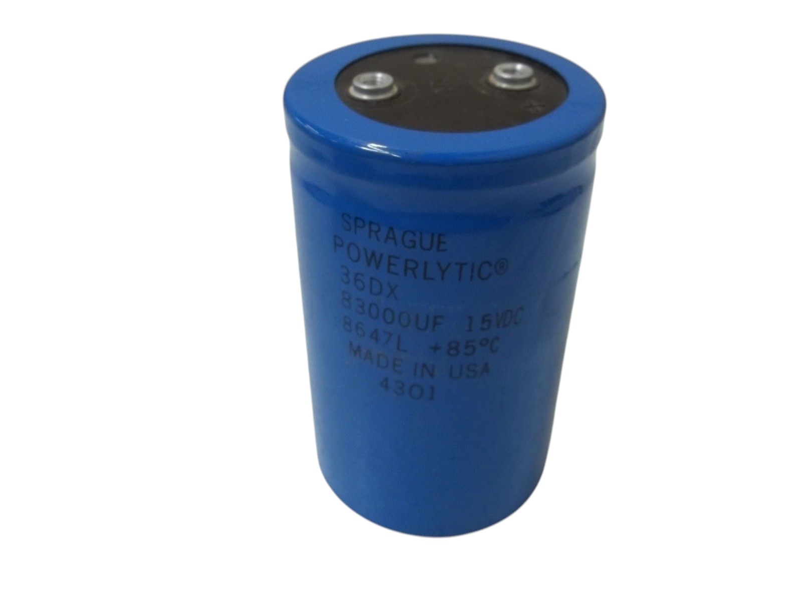 SPRAGUE 4301 CAPACITOR 83000UF 15VDC 36DX UNMP